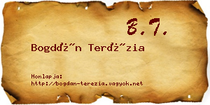 Bogdán Terézia névjegykártya