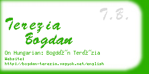terezia bogdan business card